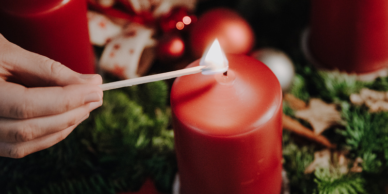 Lighting the first candle of Advent